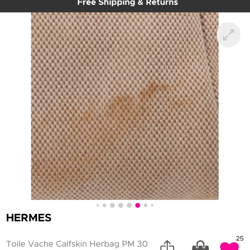 Hand painted Hermes Herbag - Picture 12 of 16